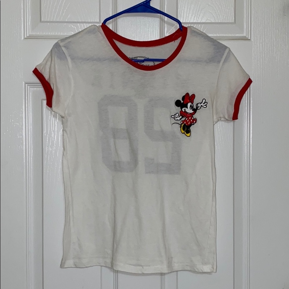Minnie Embroidered Ringer Tee
